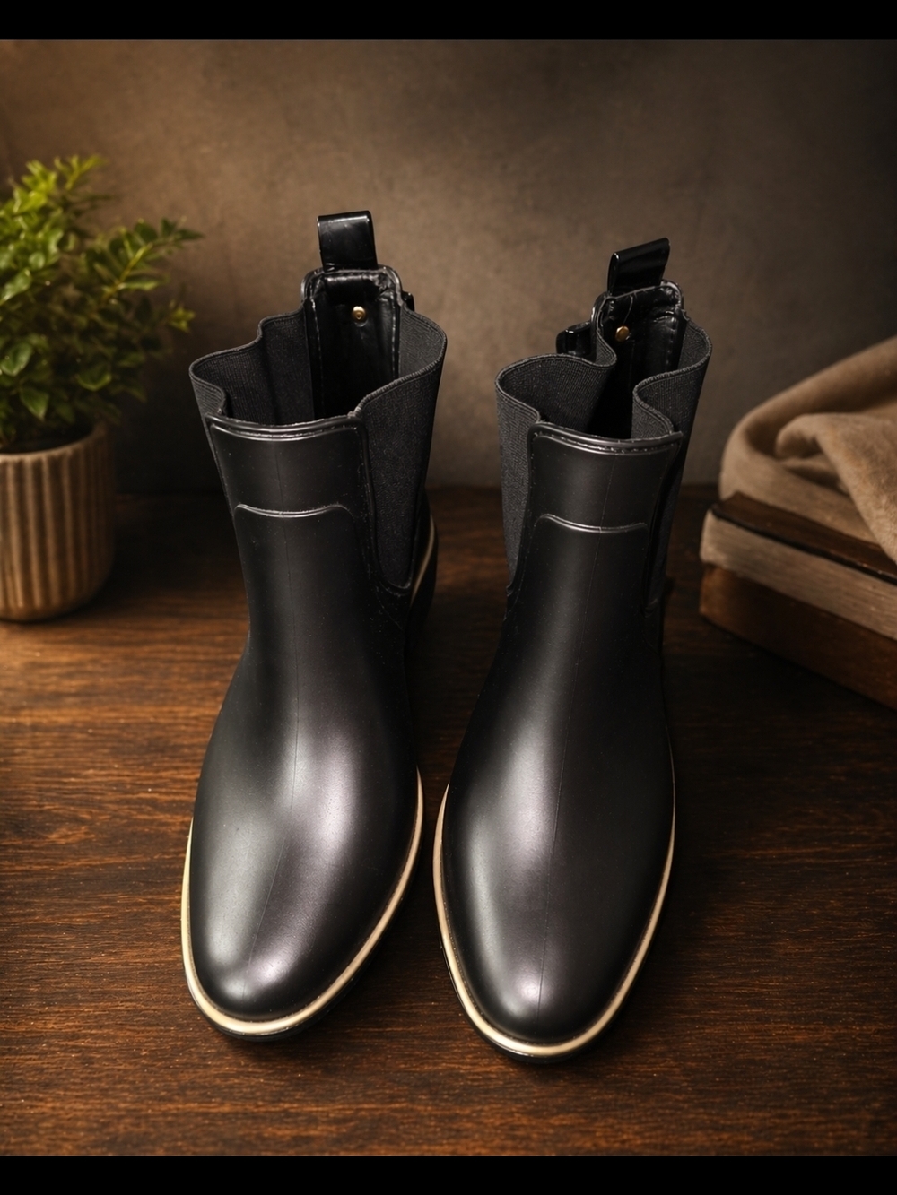 kate spade Black Leather Chukka Boots